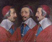 Philippe de Champaigne Triple Portrait of Cardinal de Richelieu oil painting reproduction